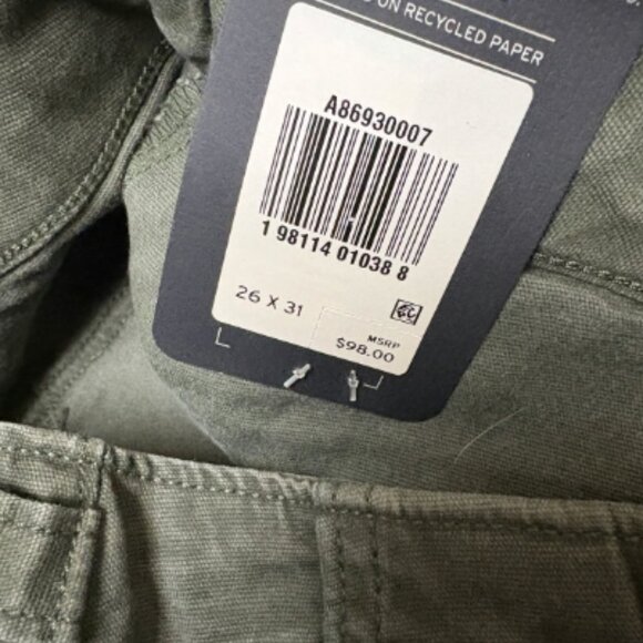 LEVI'S LEVIS SURPLUS STRAIGHT OLIVE MILITARY GREEN UTILITY PANT NWT $98 26 w - Picture 8 of 10